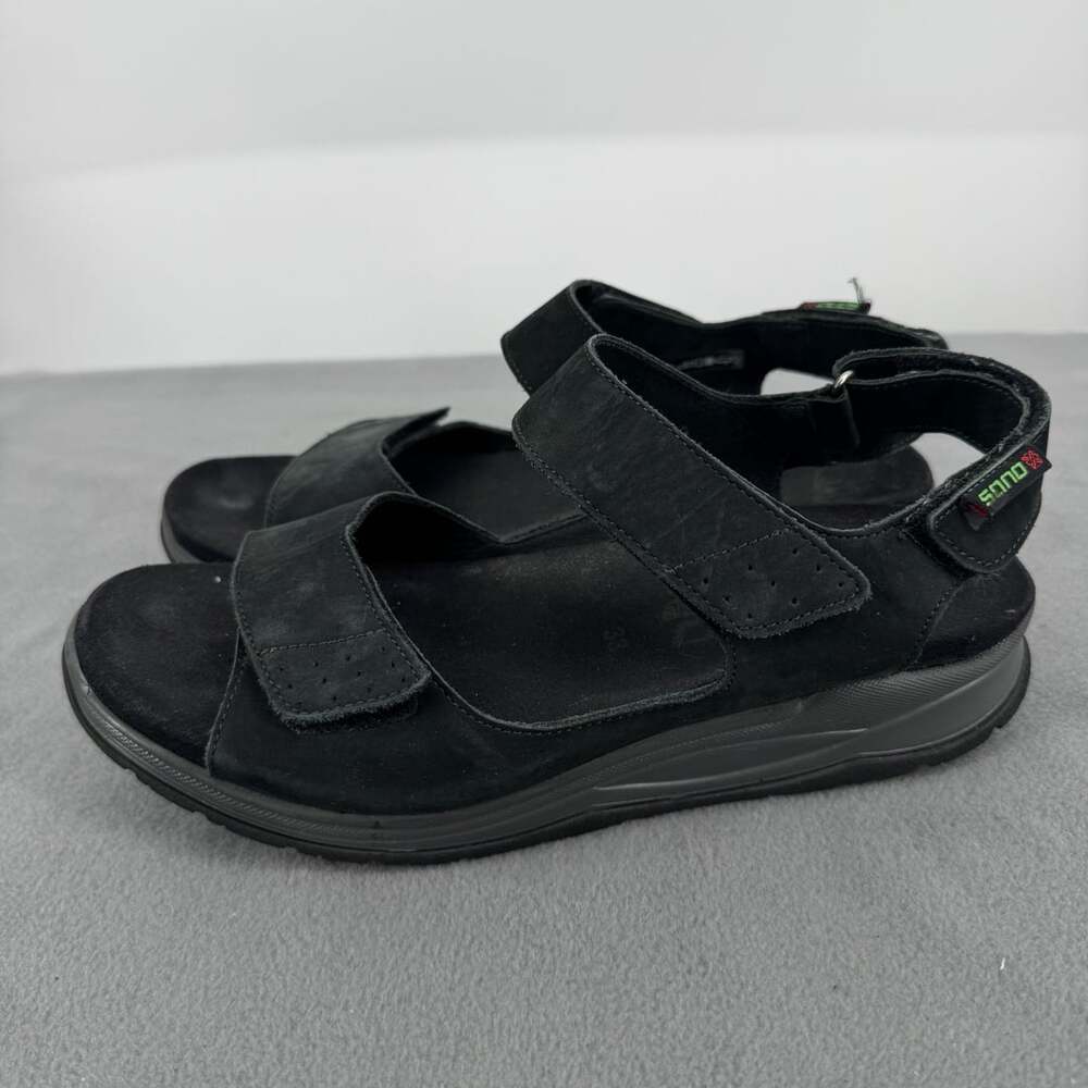 Mephisto Sano Tattoo Womens 7.5 EU 38 Black Leather Comfort Walking Sandals